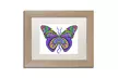 Kathy G. Ahrens 'Bashful Garden Butterfly Blooming' Matted Birch Framed Art - Second Medium