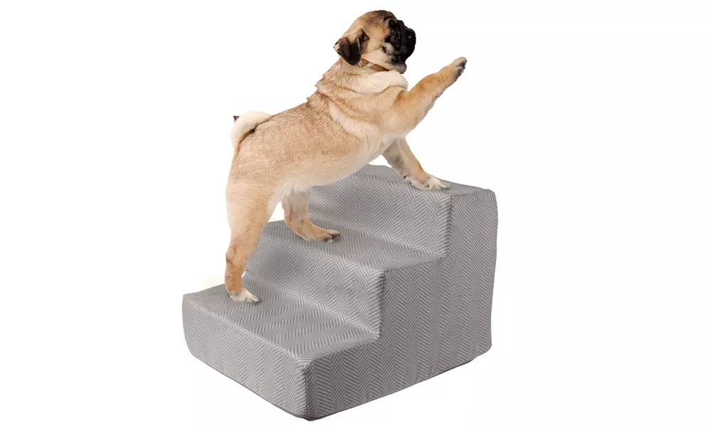 High Density Foam Pet Stairs with Machine Washable Zippered Removable Cover