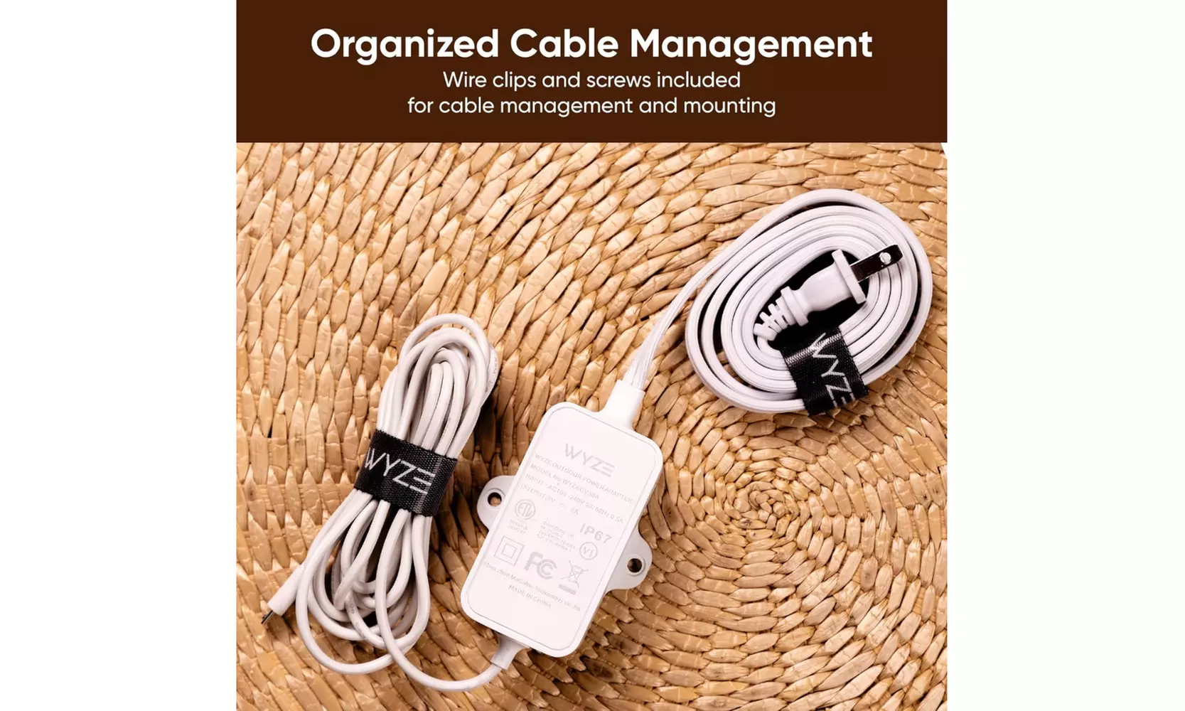 Wyze Outdoor Power Adapter - IP67 Weather Resistant - A Grade Refurbished - Second Medium