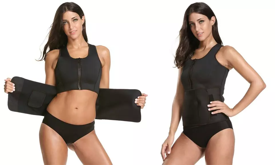 Neoprene Waist Slim Compression Trainer Corset Sweating Shapewear Suits - Primary Image