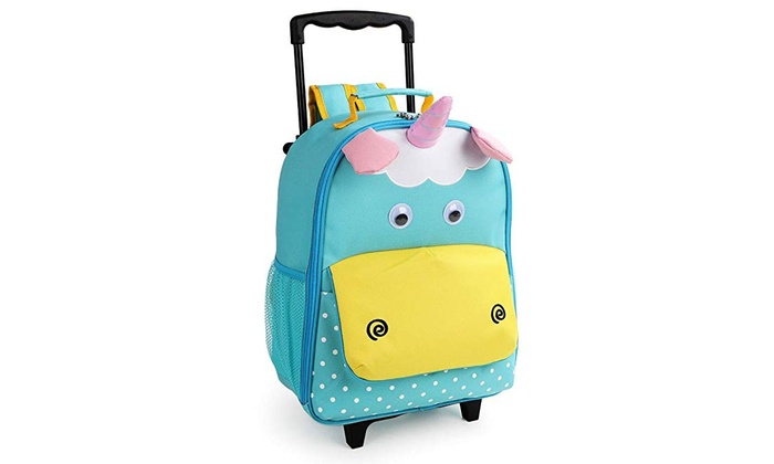 kid rolling luggage backpack