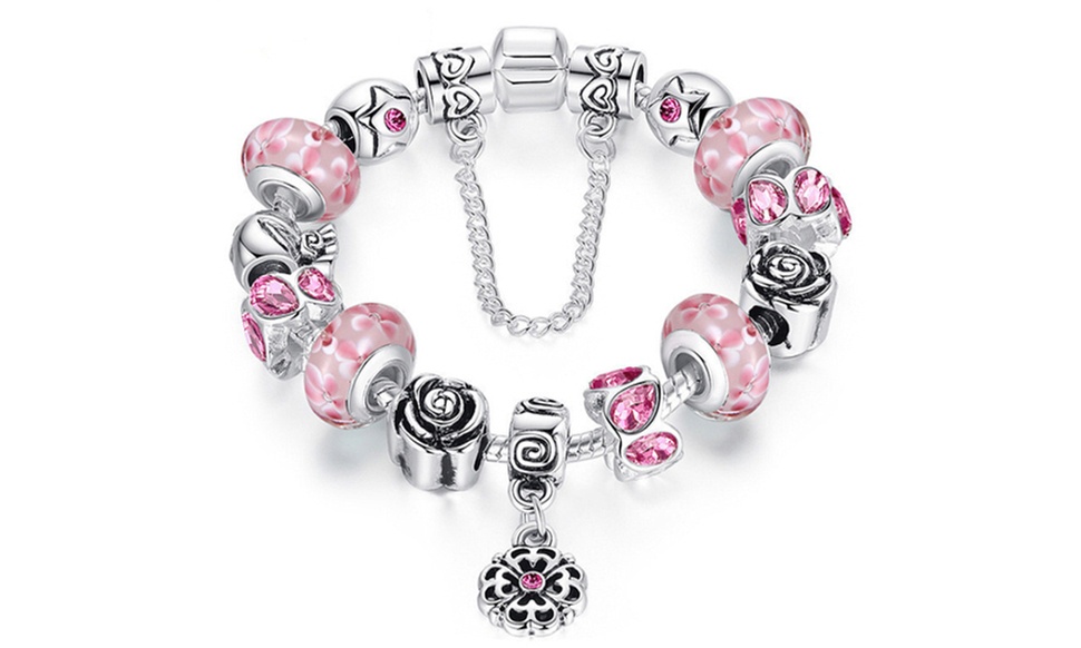 Genuine Murano Glass Crystal Charm Bracelets