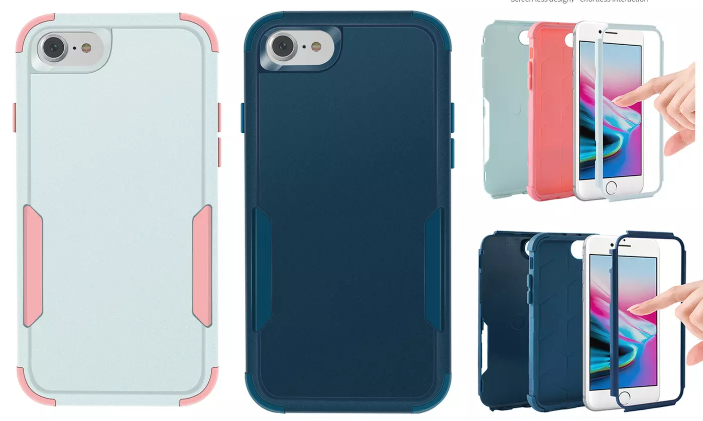 AICase For iPhone 6/6s/7/8 Shockproof 3 in 1 Rugged Rubber Heavy Duty Case Cover - Primary Image