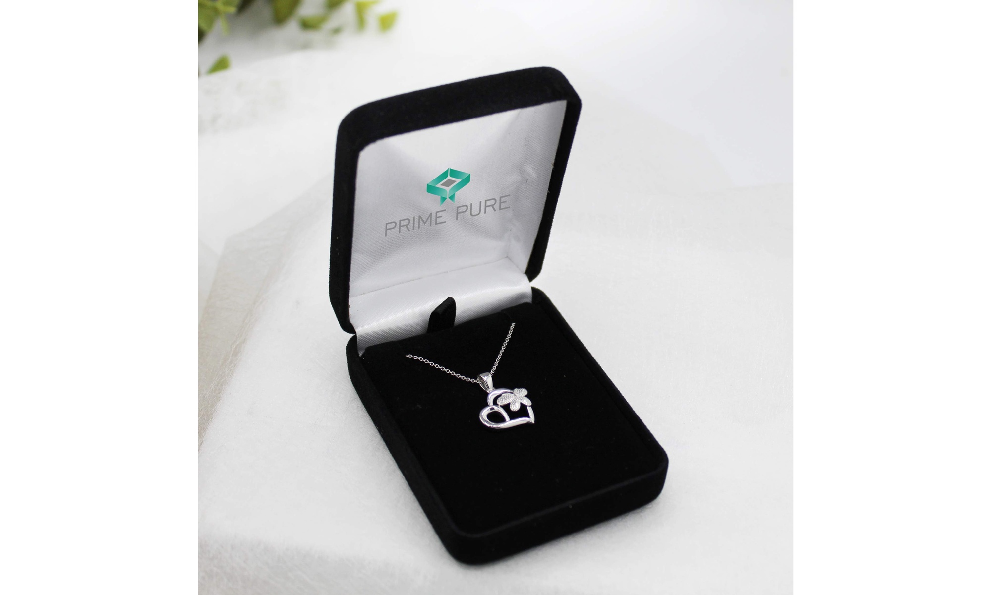 Heart Butterfly Pendant 925 Silver by Fifth and Fine