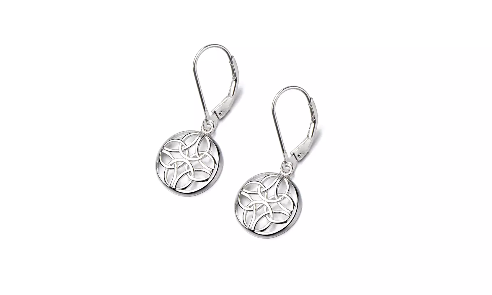 Sterling Silver Lever-Back Celtic Earring