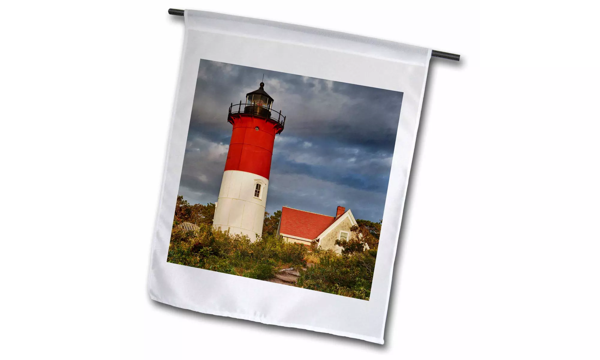 Garden Flag Nauset Light, Cape Cod National Seashore, Eastham, Massachusetts. - Primary Image