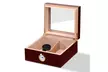 25-50 Cigar Humidor Storage Box Desktop Glasstop Humidifier w/ Hygrometer Cherry - Second Medium