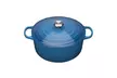 Le Creuset Signature Cast Iron Round Casserole, 2.75 Qt - Marseille Blue - Second Medium
