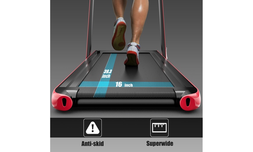 Image 25: Superfit 2.25HP 2 in 1 Folding Treadmill Speaker Home Gym
