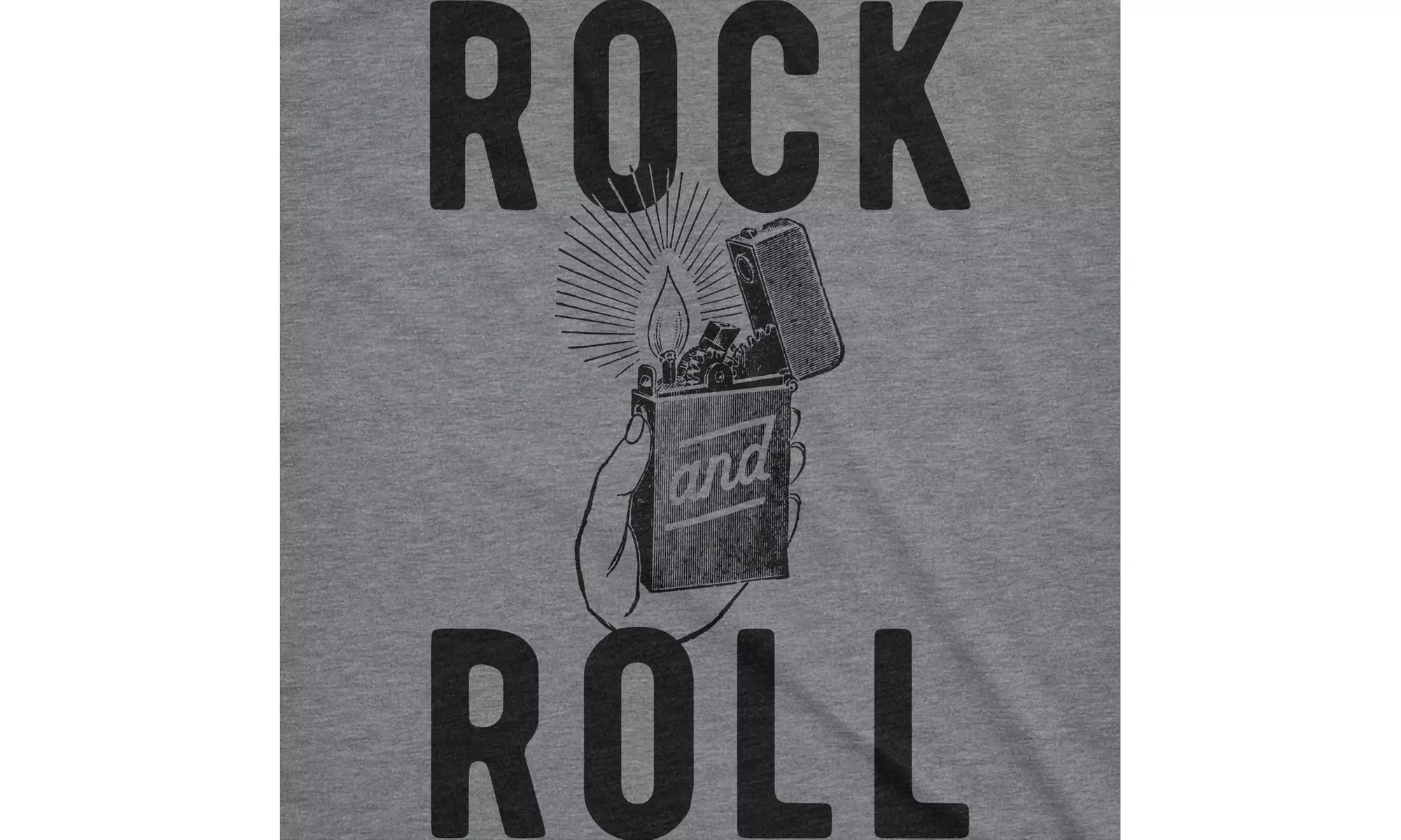 Womens Rock And Roll Lighter Tshirt Funny Music Concert Tee For Ladies - Second Medium