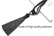 2 Pack Adjustable Length Curtain Tiebacks Tassel Drapery Tie-Backs Rope - Second Medium