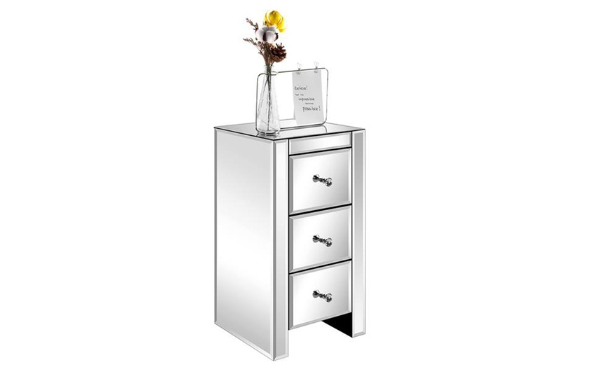 groupon mirrored bedside table