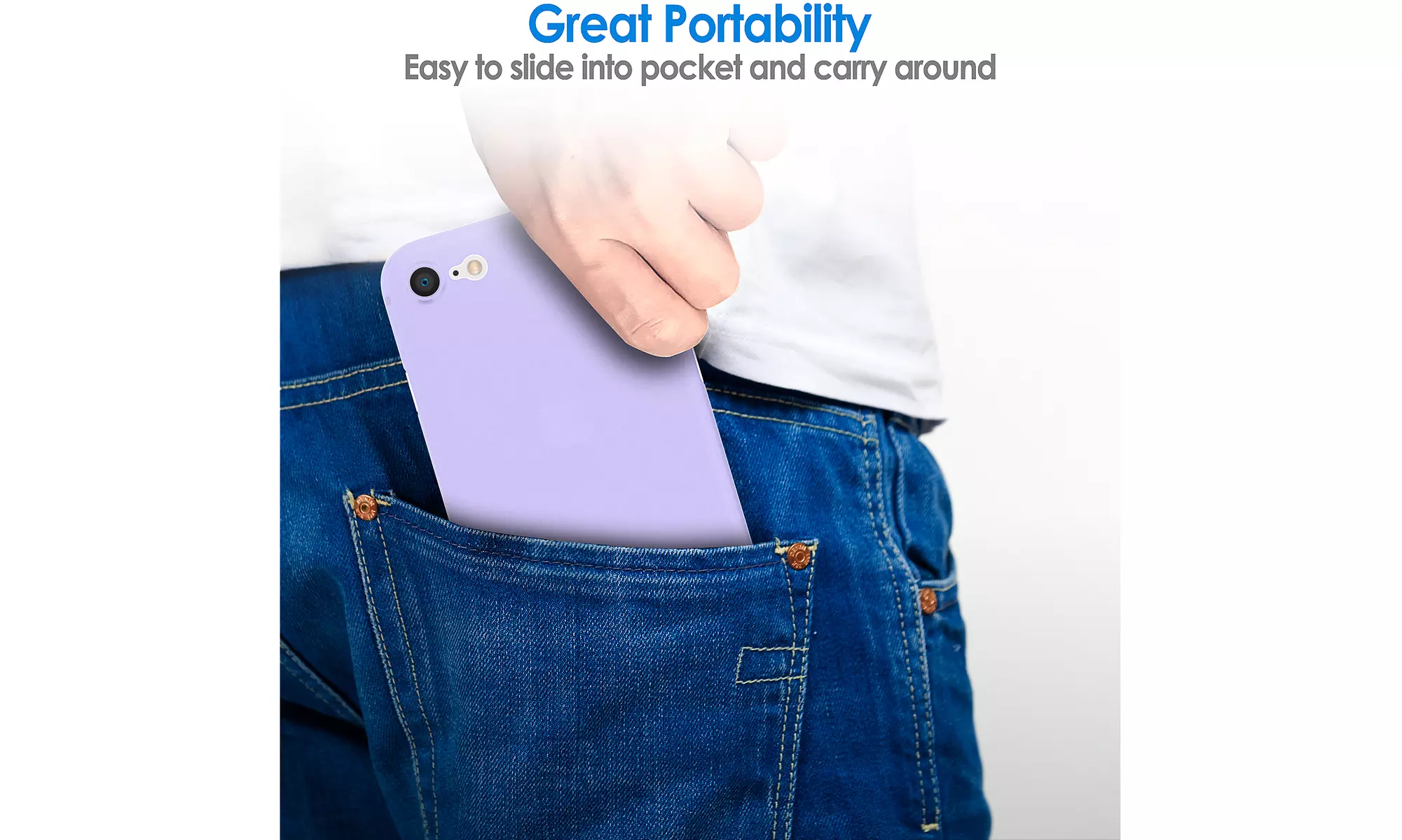 Ultra Slim Matte Hard Case for iPhone 8/7/SE 3/2, Camera Lens Cover Protection