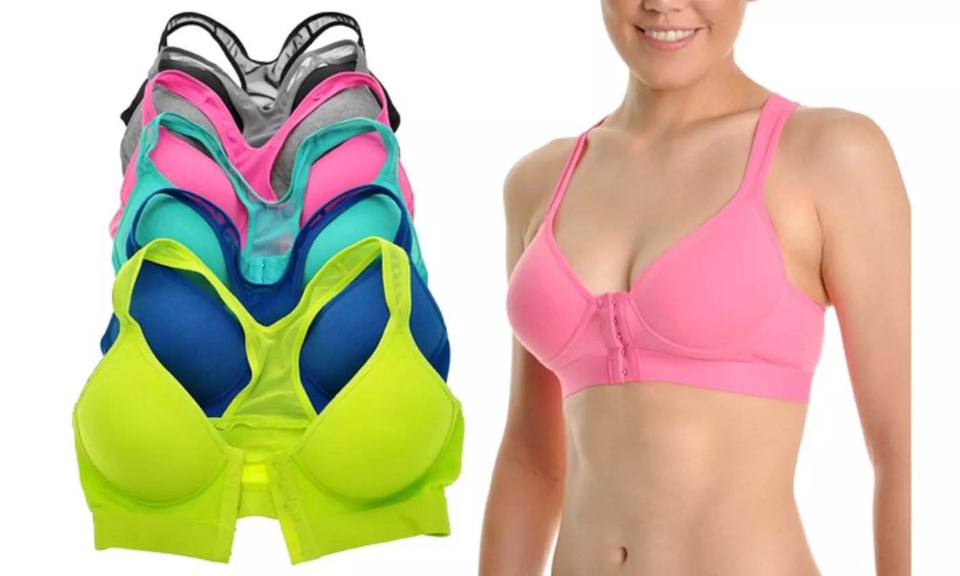 6 Pack Full Coverage Cotton Wireless Bras (32A-34A & 32B-34B) - Primary Image