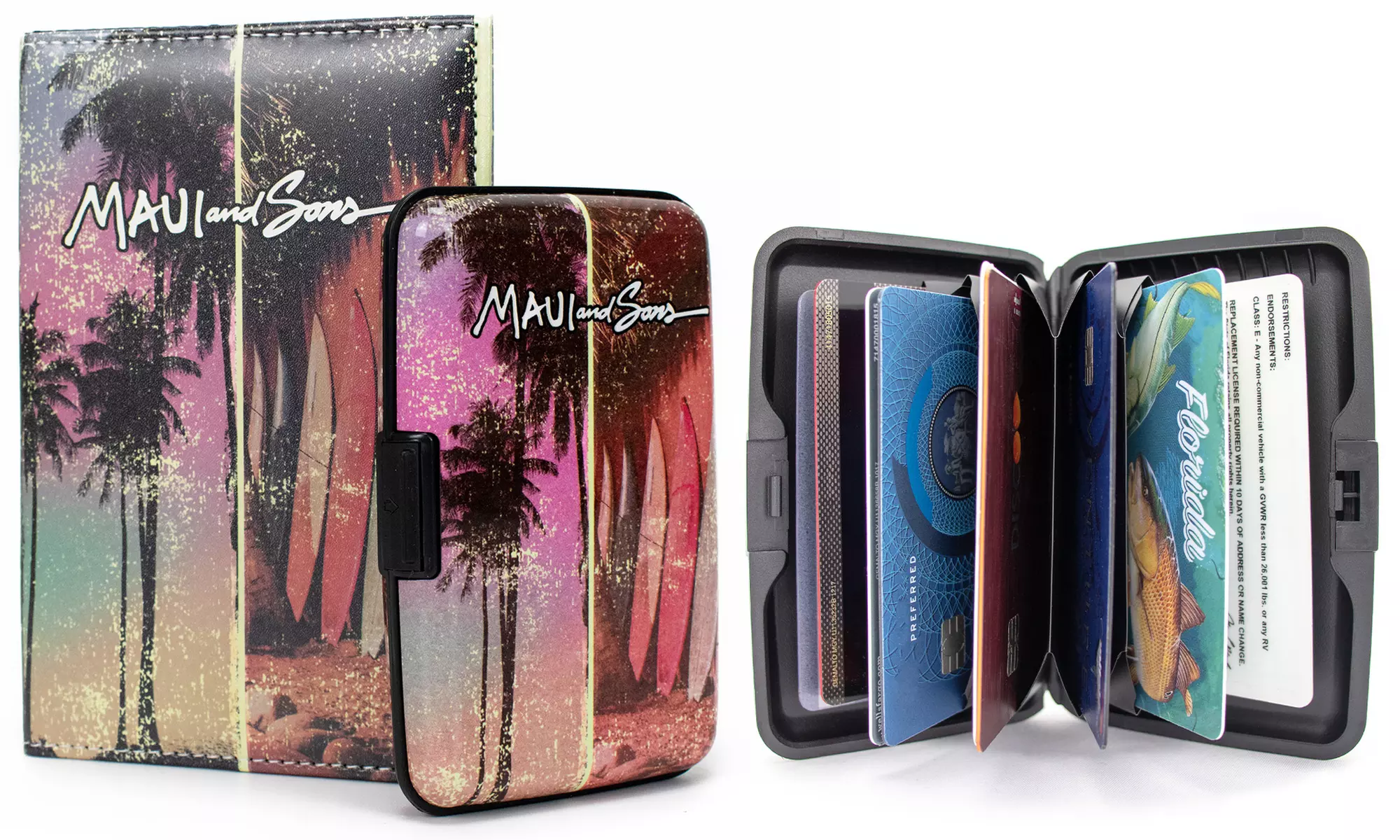 Maui & Sons RFID Wallet, Passport Cover Set
