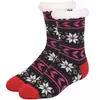Women's Sherpa Fleece Lined Christmas Cozy Fuzzy Slipper Socks With Grippers