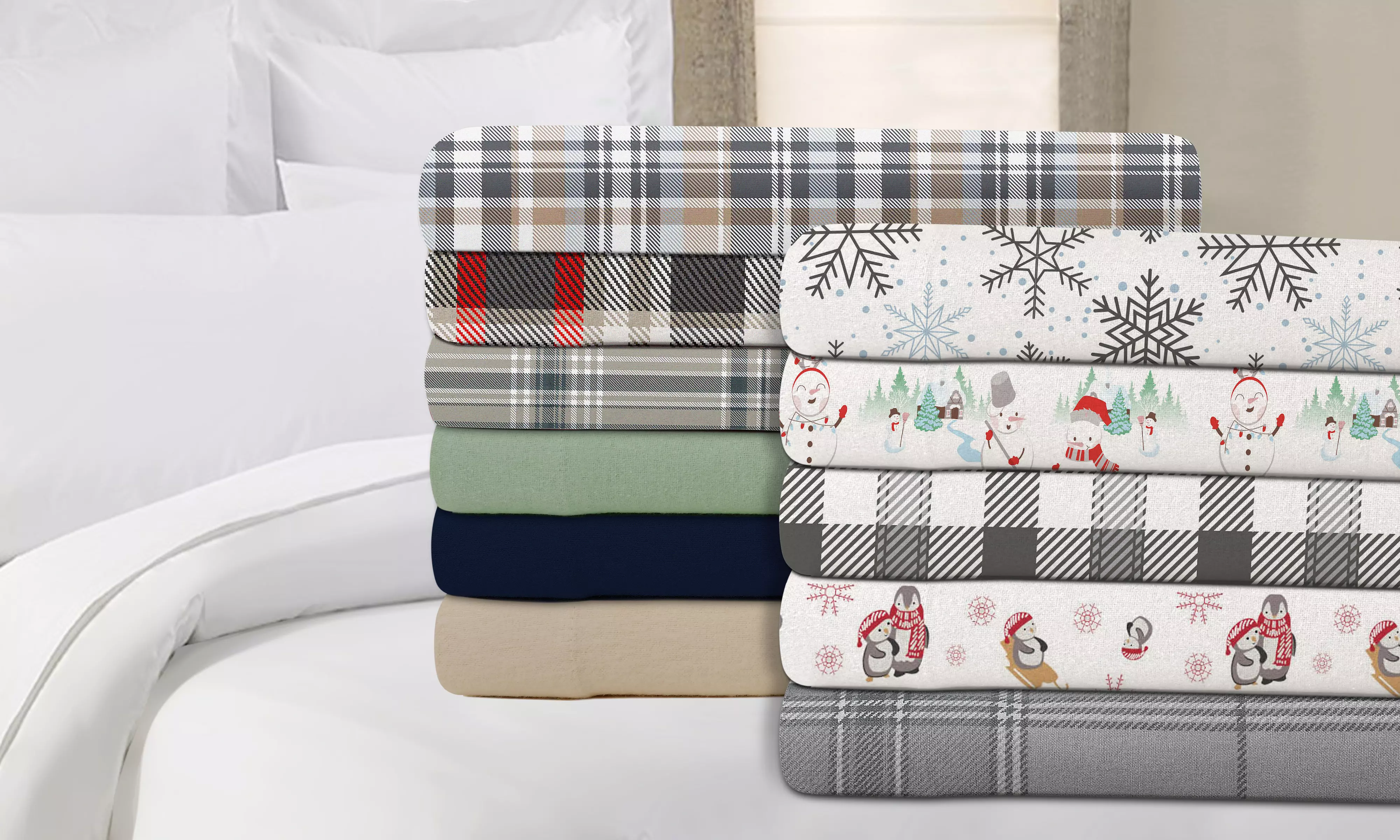 Homebound Flannel Sheet Set NEW IN BAG Classic Plaid Queen outlet Size