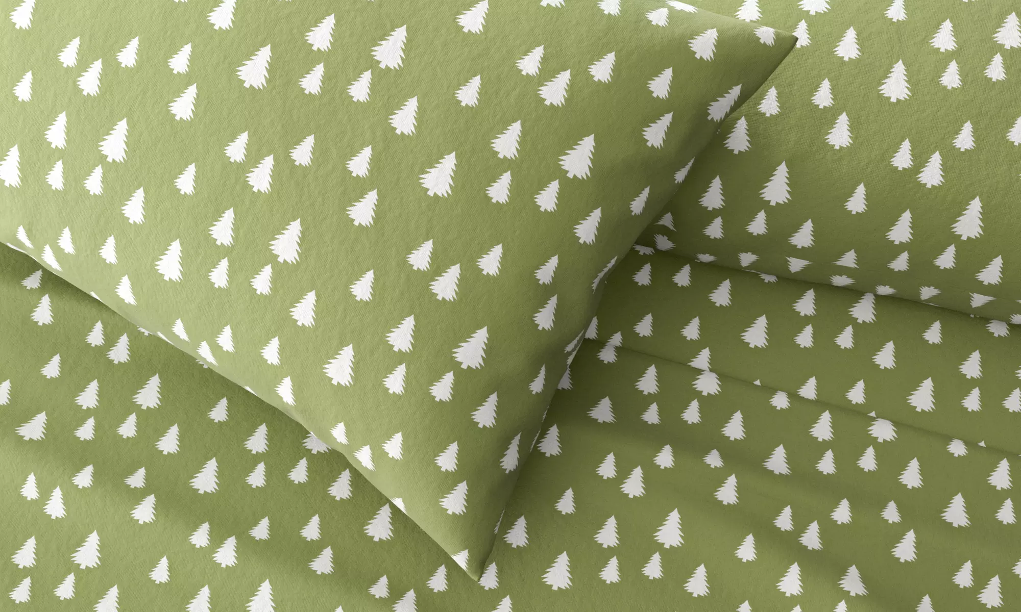 Nature Print Turkish Cotton Flannel Sheet Set