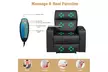 Costway Massage Recliner Chair Home Theater Seating w/Swivel Tray - Second Medium