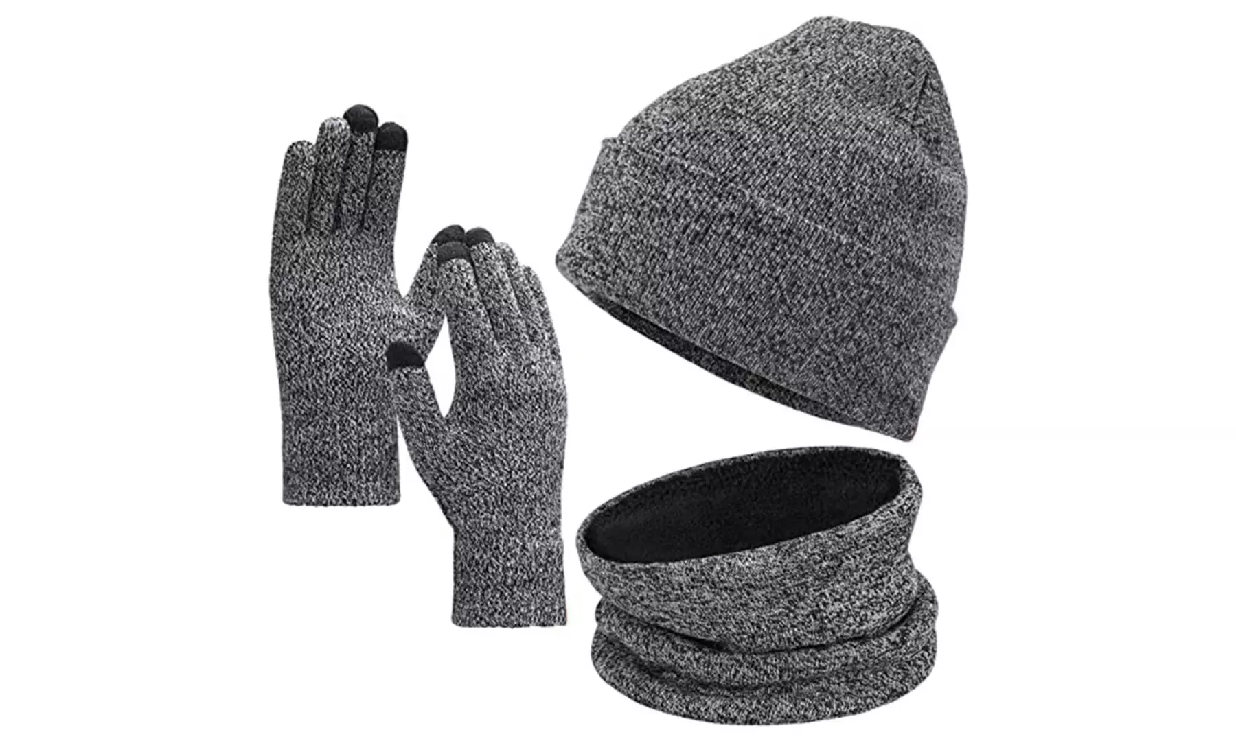 Winter Hats Scarf and Beanie Hat Themal Gloves Set for Men Women Gifts