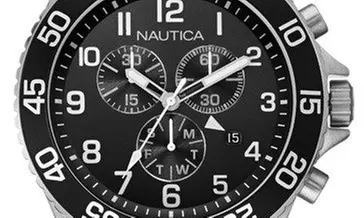 Nautica Leather Mens Watch NAI15505G - Second Medium