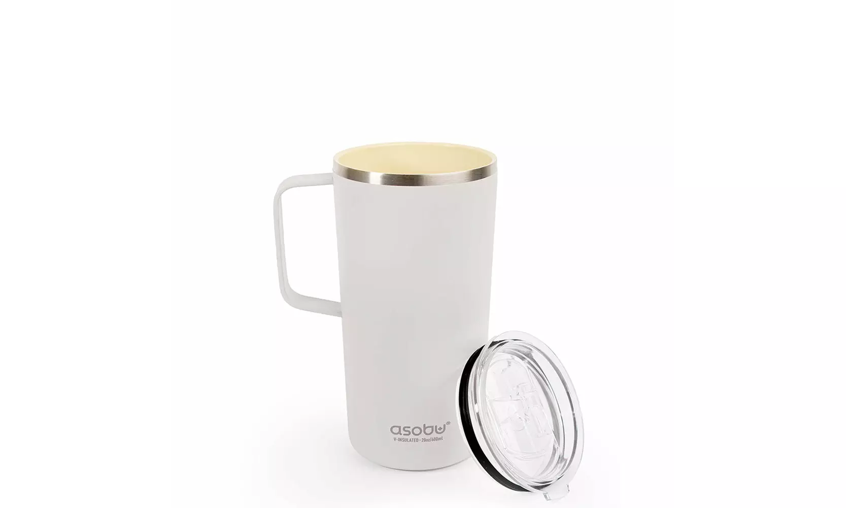 Asobu Tower Mug Ceramic Inner Coated Insulated Stainless Steel Coffee Mug (20oz)