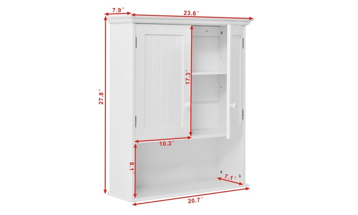 Wall Mount Bathroom Cabinet Storage Organizer Medicine Cabinet