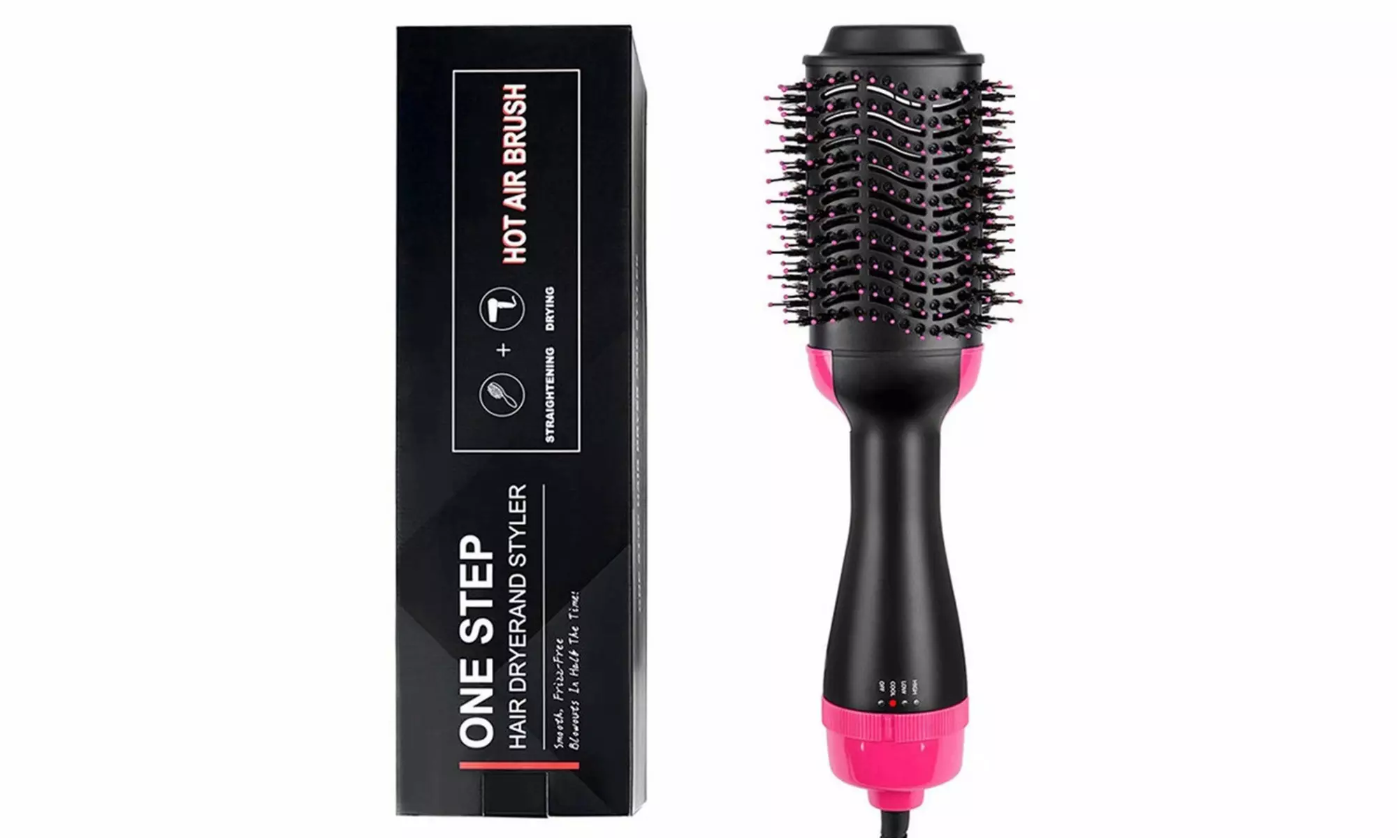 2 in 1 Straightening & Drying Hair Dryer & Volumizer Hot Hair Brush - Primary Image