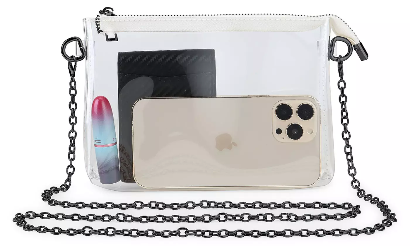 Women Clear Crossbody Purse Bag Stadium Approved Tote Bag for Work Concert Sport