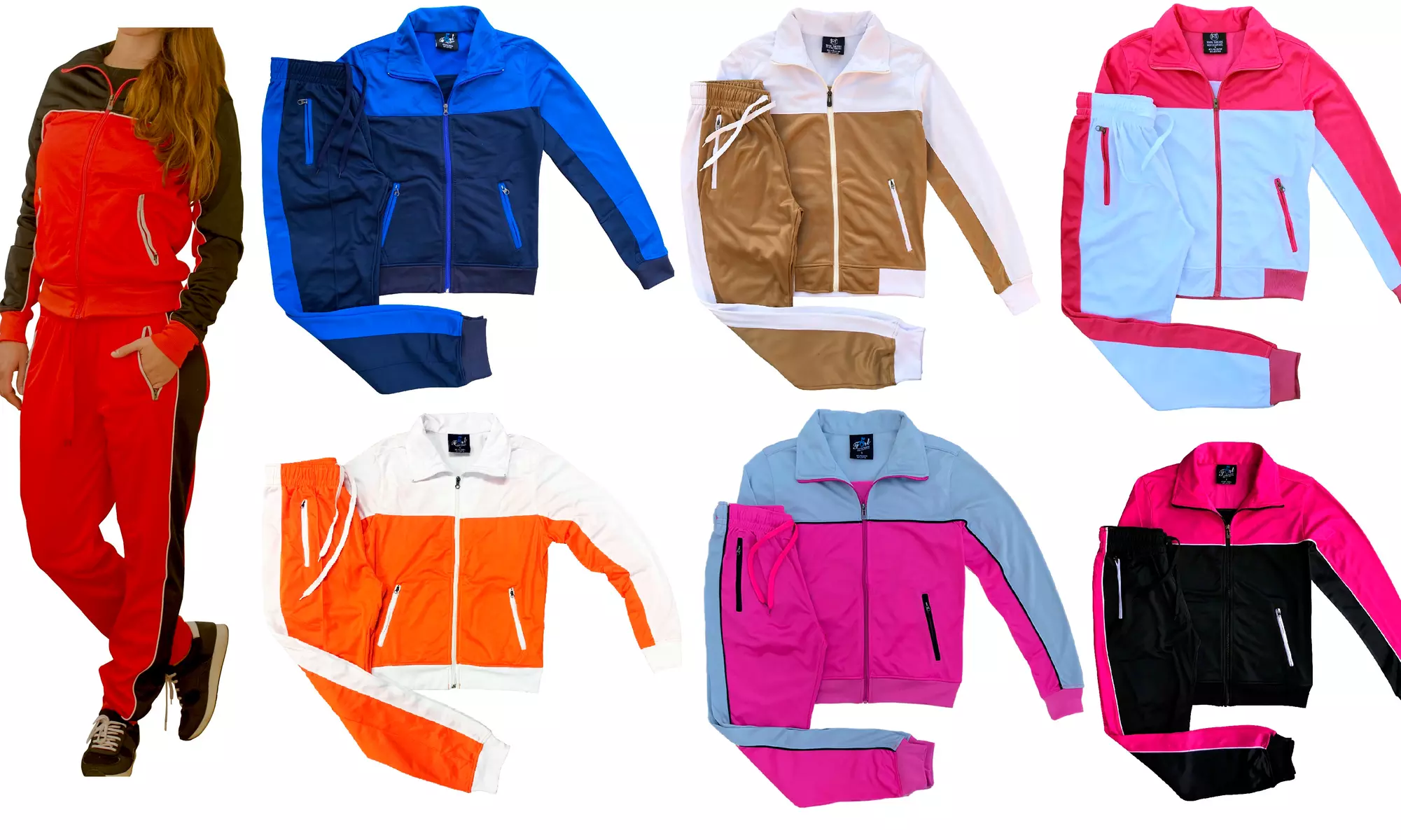 Women's Fashionary Activewear Sports Jogger TrackSet Gym Outfit - Primary Image