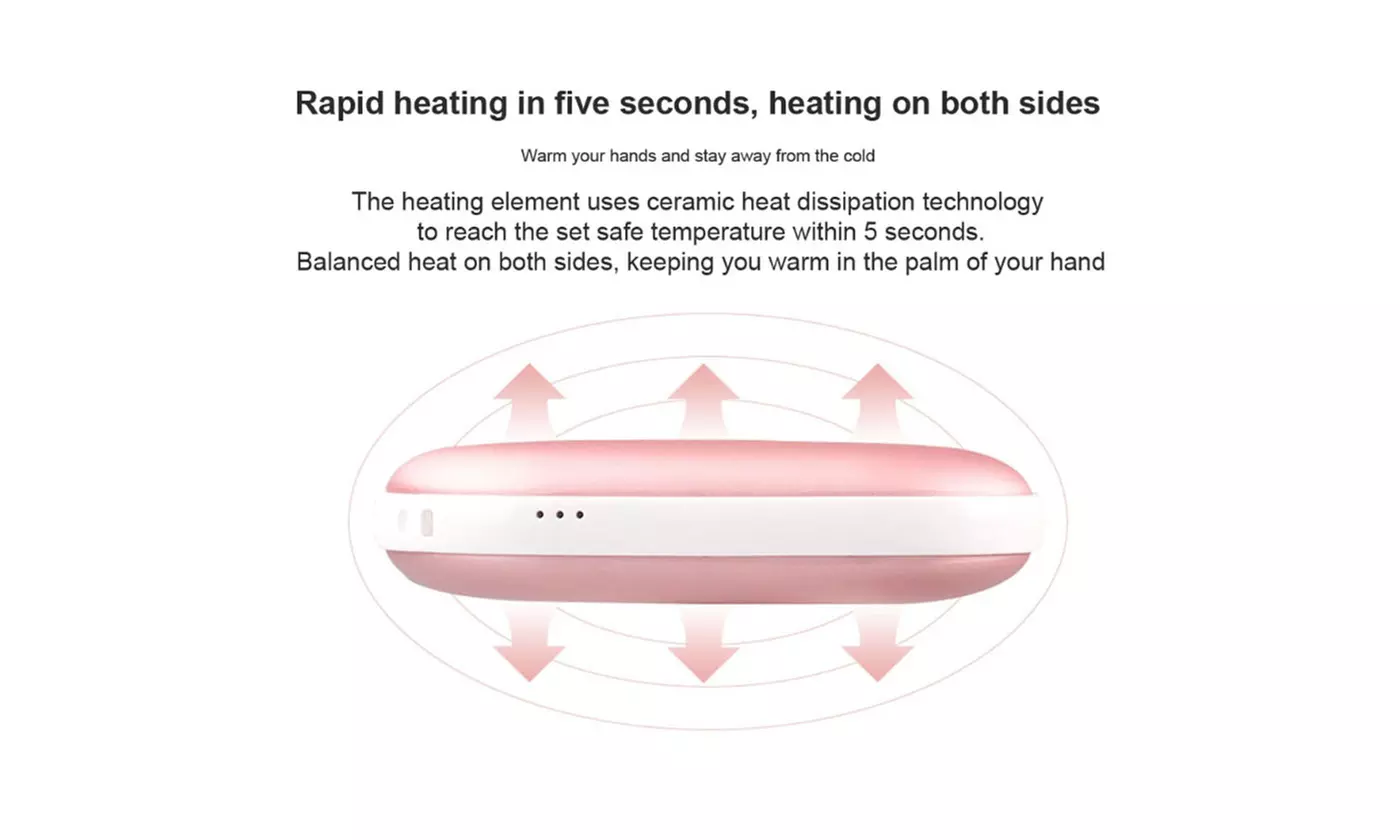5000mAh Reusable Electric Pocket USB Hand Warmers Power Bank