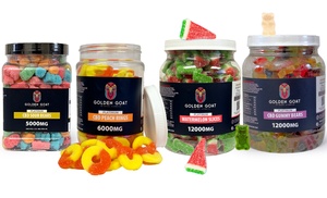 5000MG - 12,000MG MEGA Strength CBD Gummies by Golden Goat 