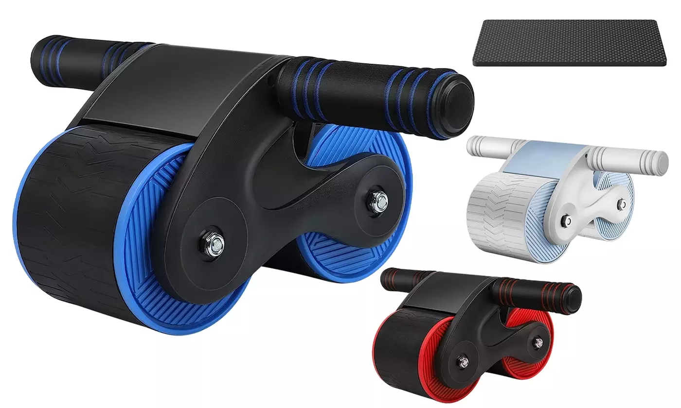 iMounTEK Automatic Rebound Abdominal Roller Wheel w/ Knee Mat & Phone Holder