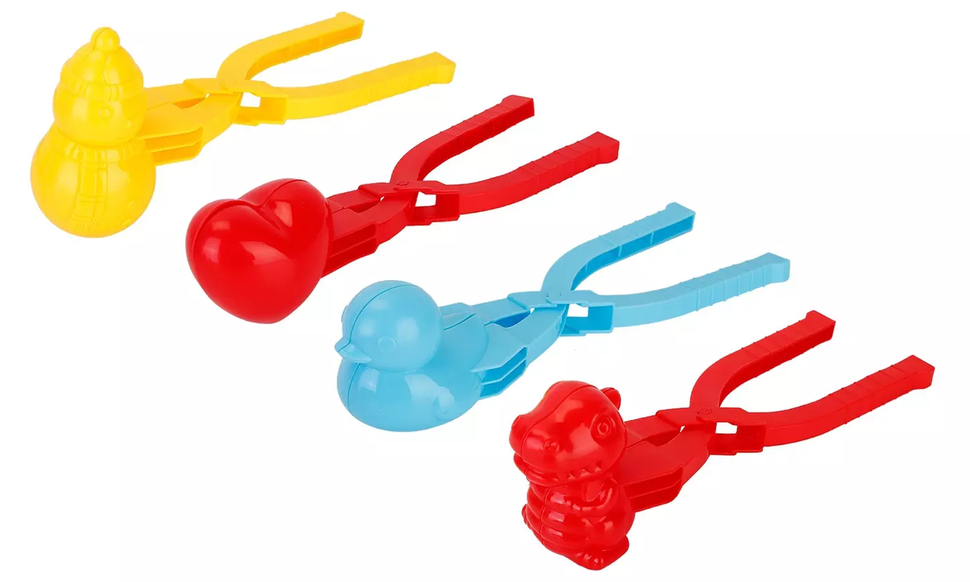 iMounTEK Snowball Maker Set Kids Winter Toy Shaped Snow Ball Mold Tool (4-Piece) - Primary Image