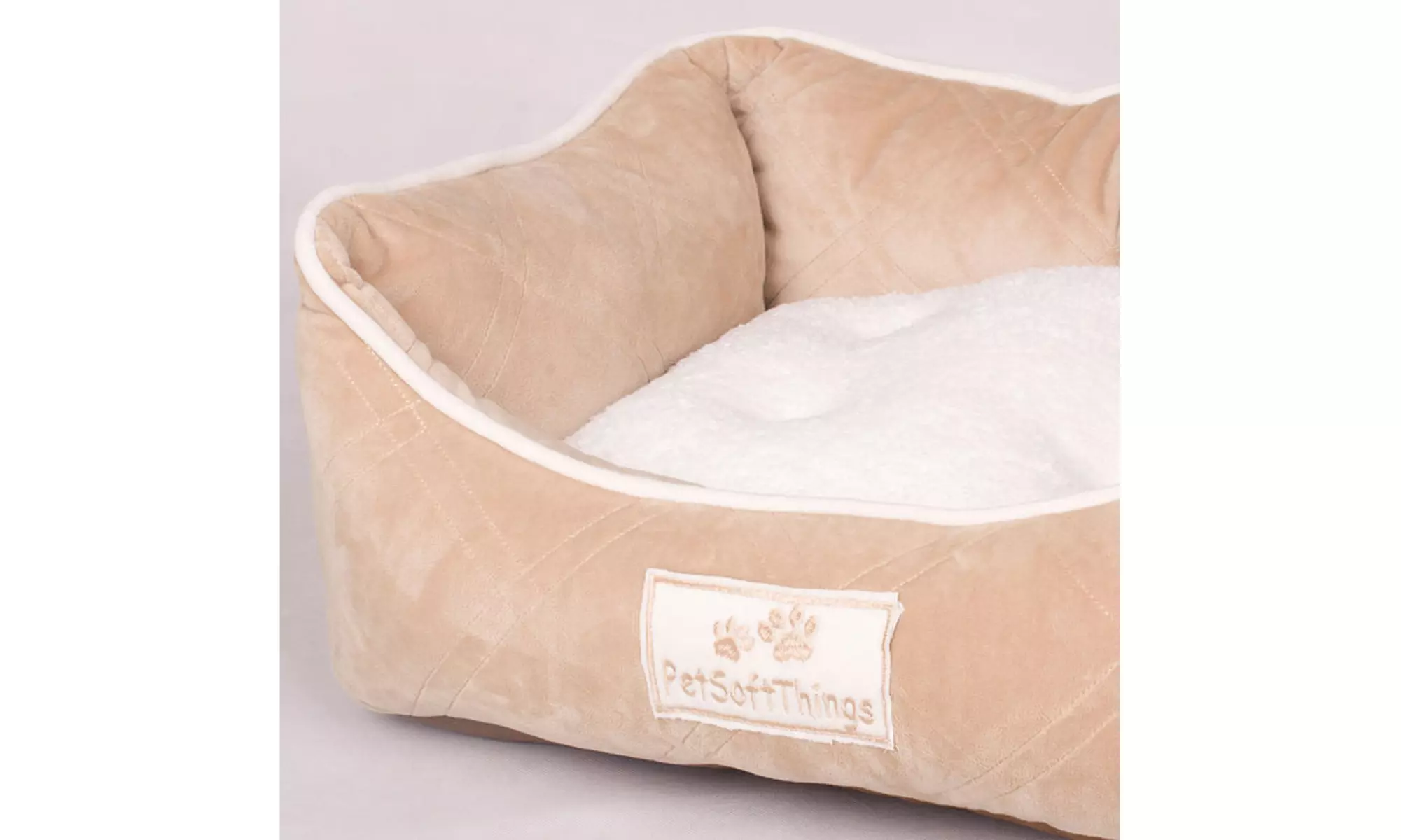 Small Dog Bed Plush Fluffy Soft Warm Calming Small Dog Puppy Kitten Cat Pet Bed