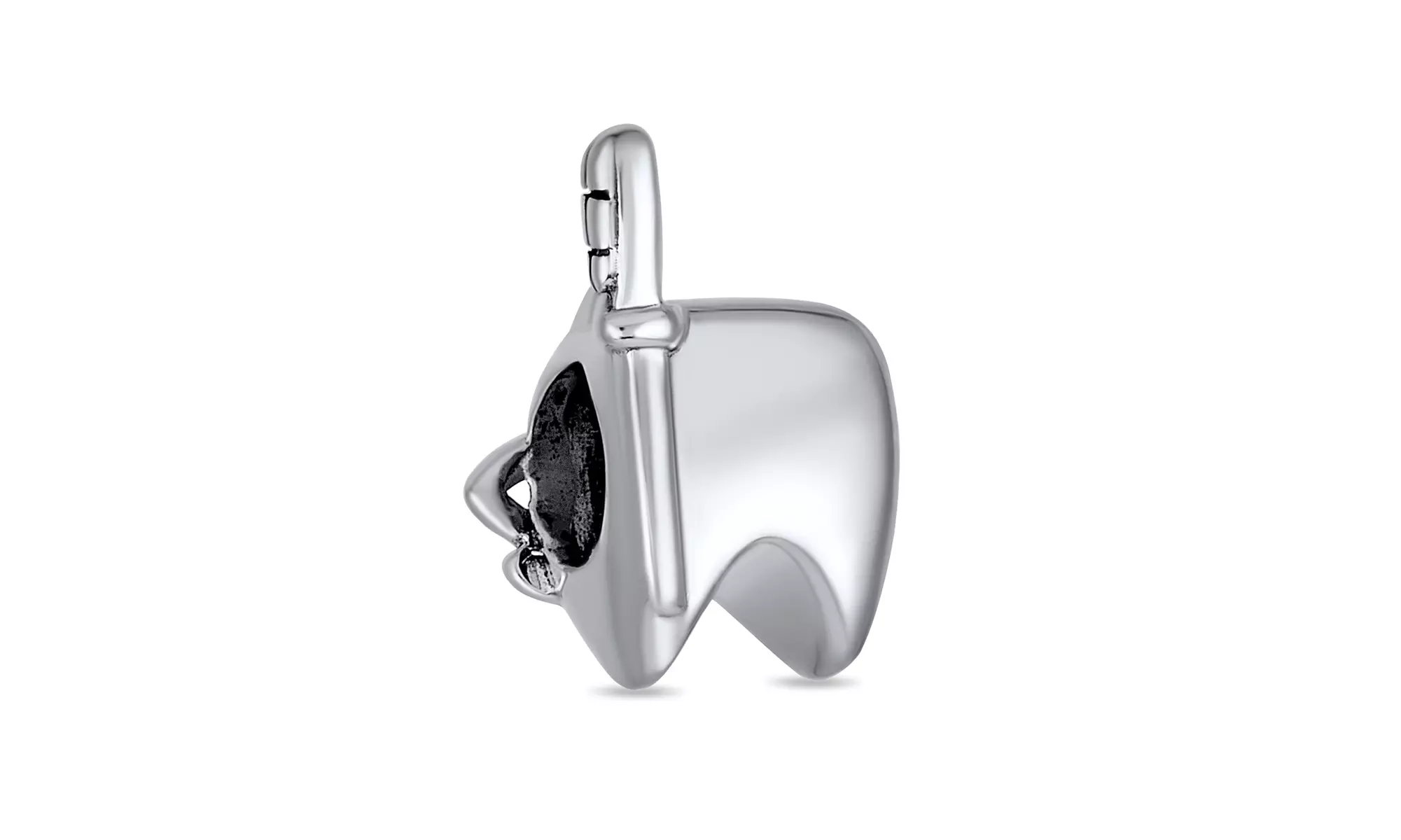 Tooth Fairy Dentist Winking Tooth Charm Bead Moms Sterling Silver - Second Medium