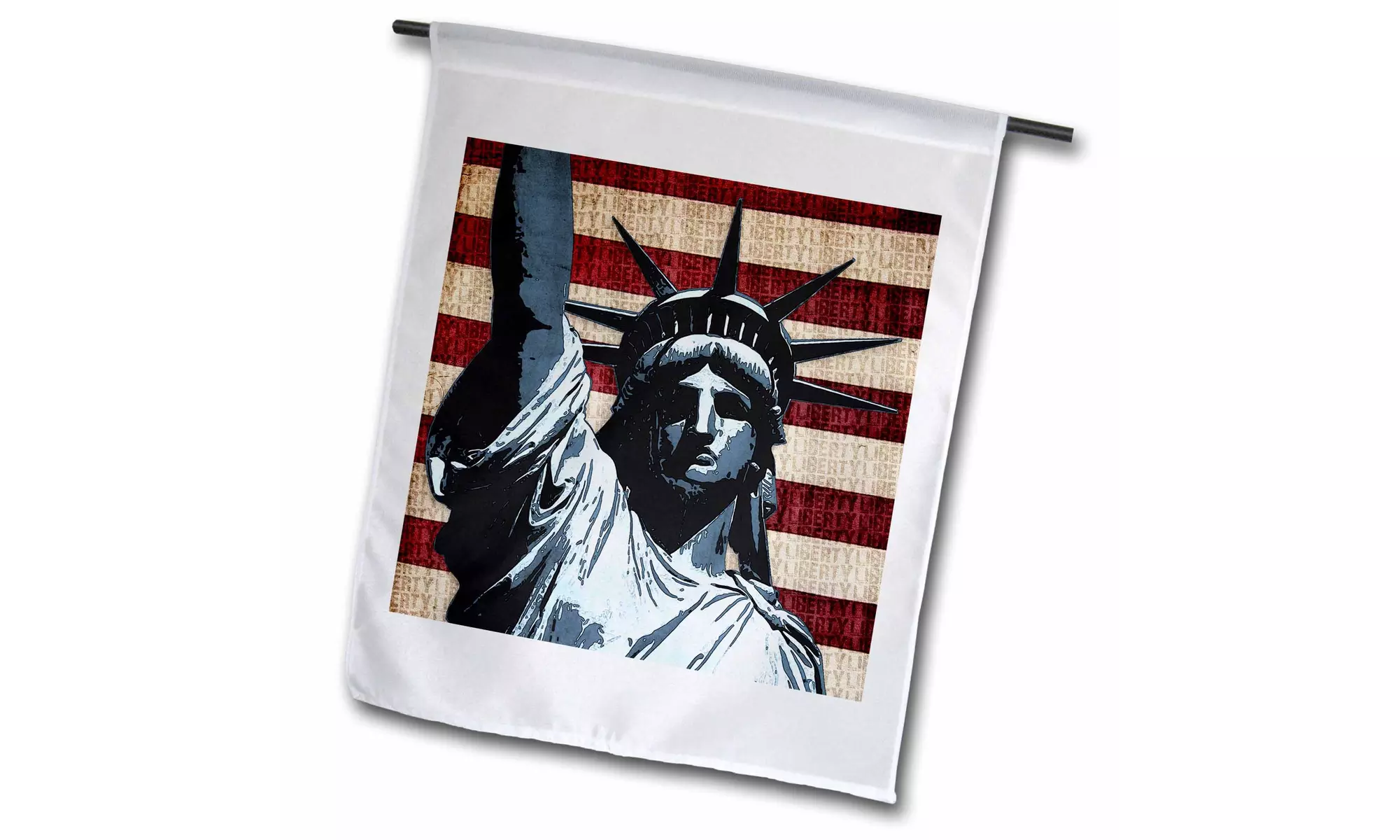  Garden Flag Liberty Flag patriotic Statue of Liberty with American flag  - Primary Image