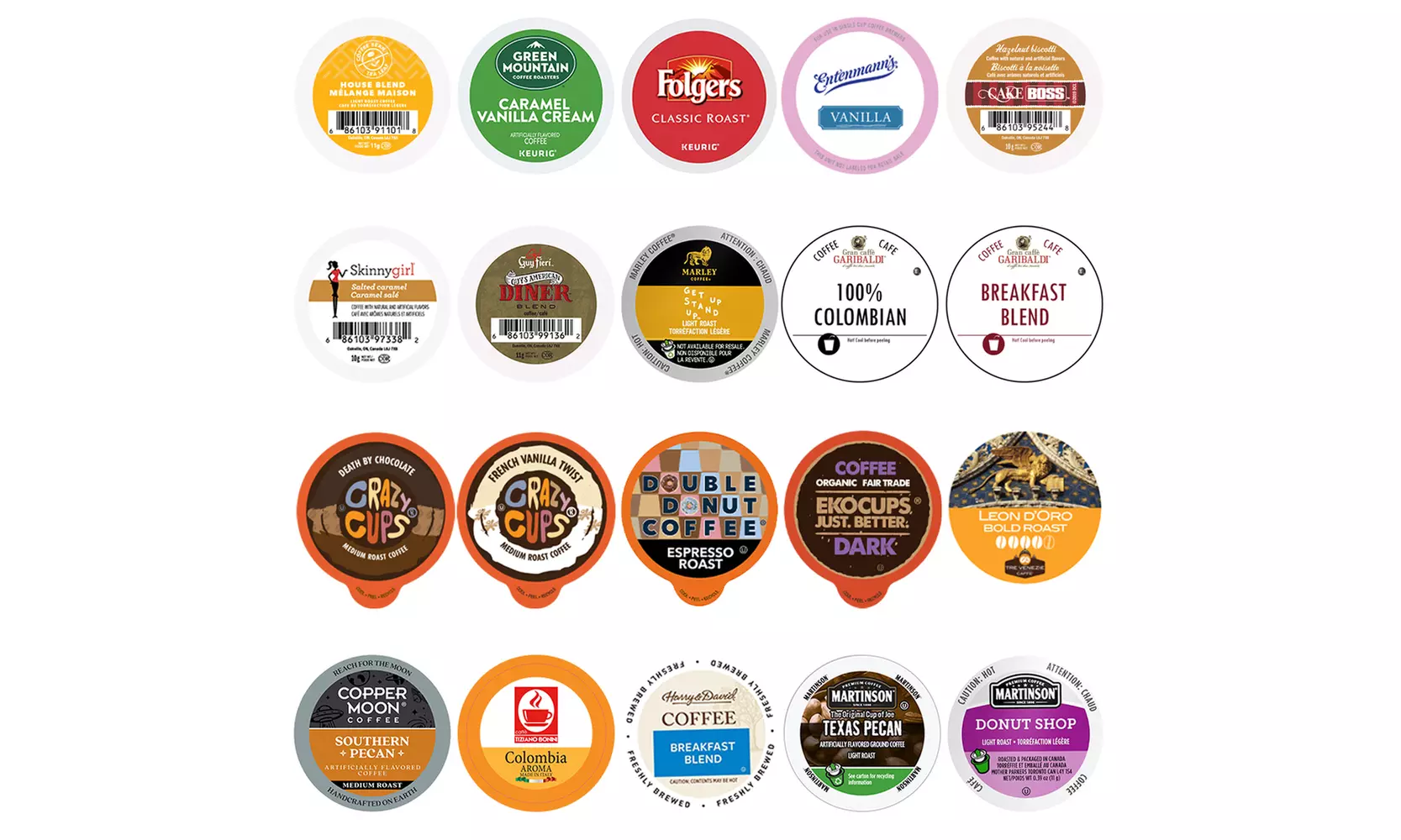 Premium Gift Box Sampler Bold, Coffee, Flavored, or Mix K-Cups, 20 Count - Second Medium