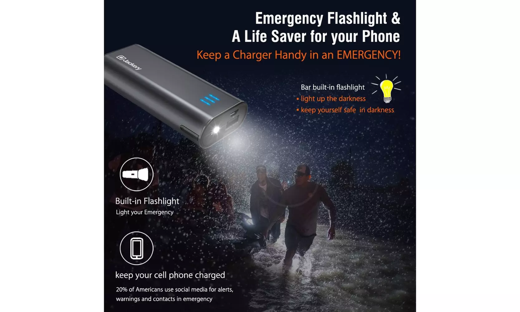 Jackery Portable Charger Bar 6000mAh Pocket-Sized External Battery - Second Medium