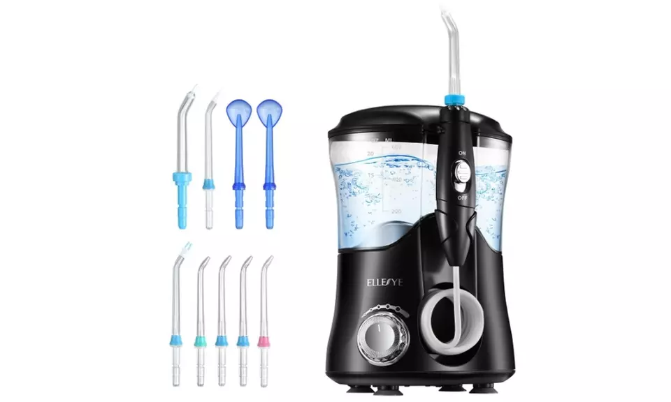 Water Flosser, ELLESYE Oral Irrigator 600ml with 9 Multifunctional Jet Tips - Primary Image