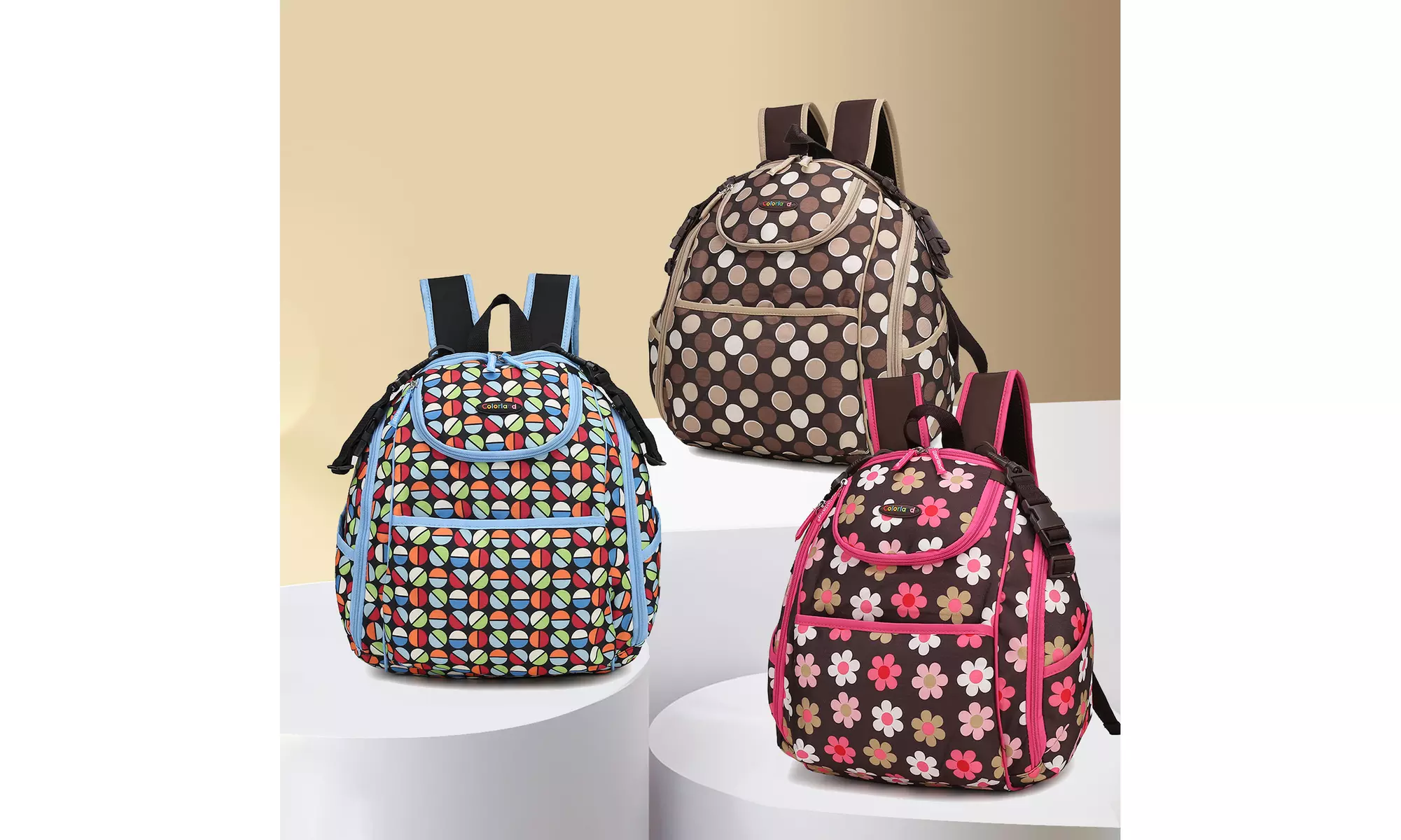 Colorland Large Backpack with Multi-Pockets by Mia K. - Primary Image
