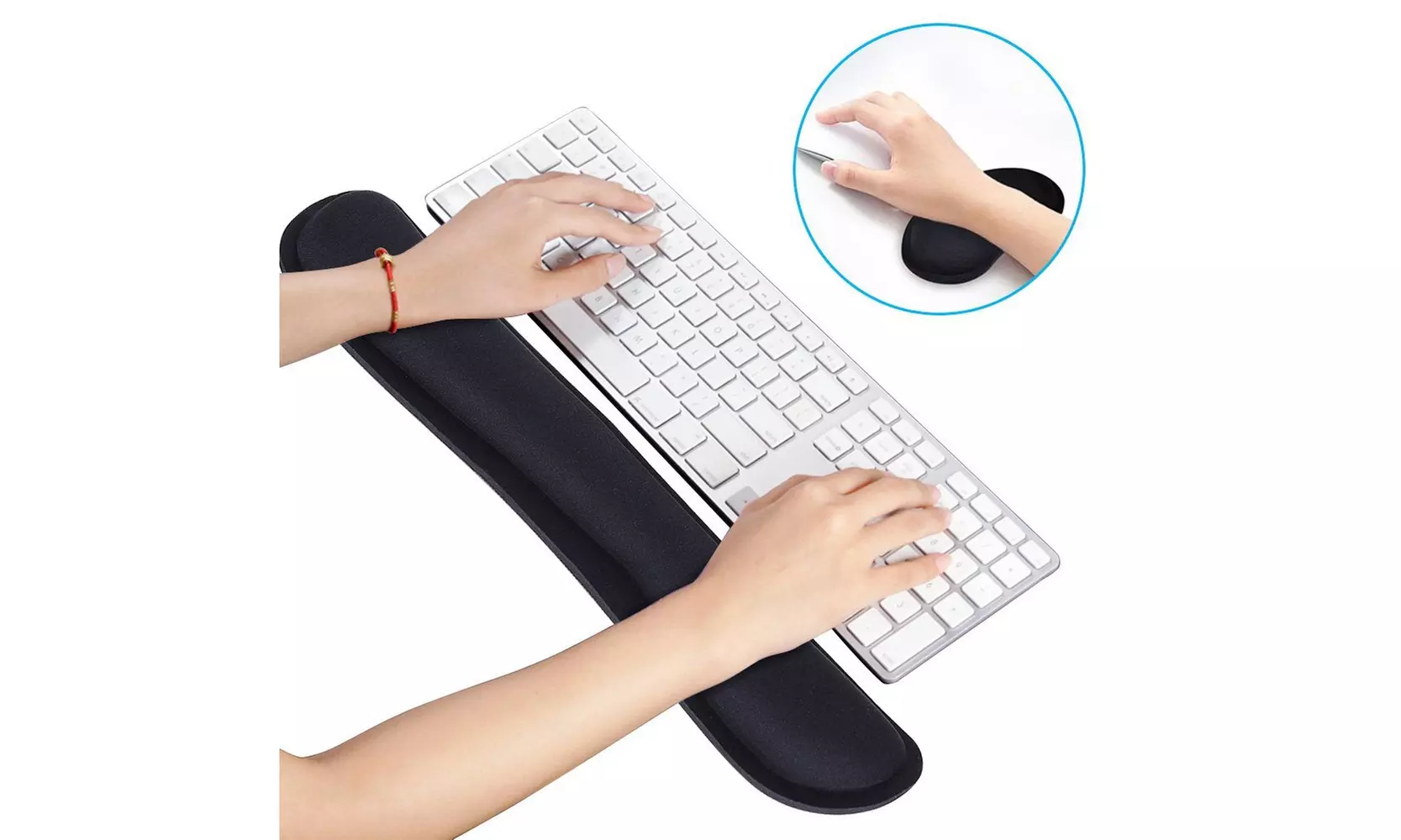 Keyboard Wrist Rest Pad and Mouse Gel Wrist Rest Support Cushion Memory Foam - Primary Image