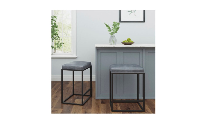 grey bar stools groupon