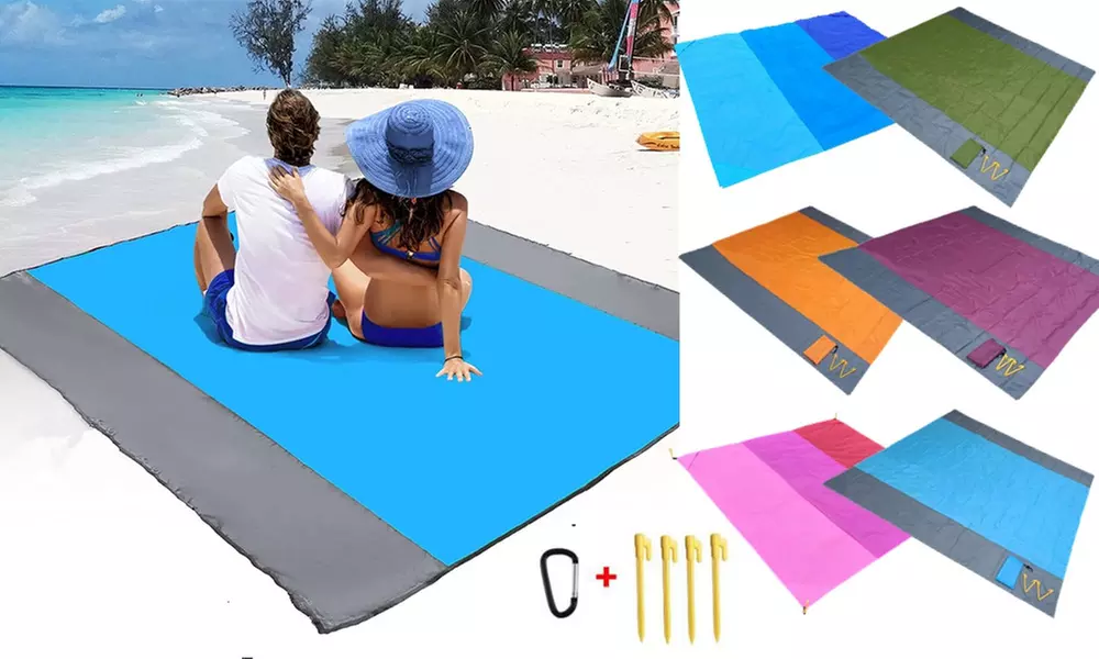 Extra Large Oversized Beach Blanket Water Resistant Sandproof Beach Blanket Mat - Primary Image