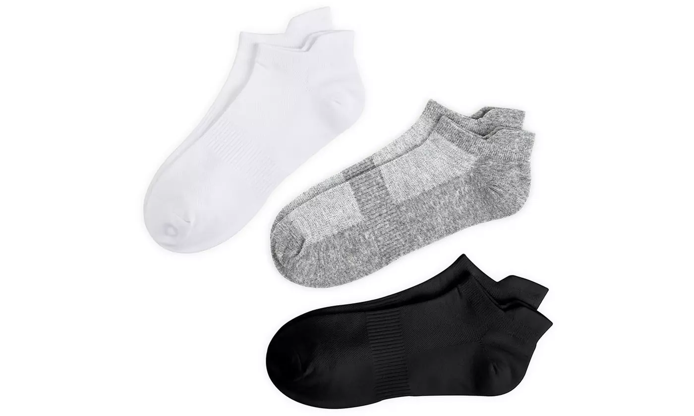 5 Pairs Womens Elastic Ankle Socks Athletic Cotton Low Cut Sport Socks With Tab