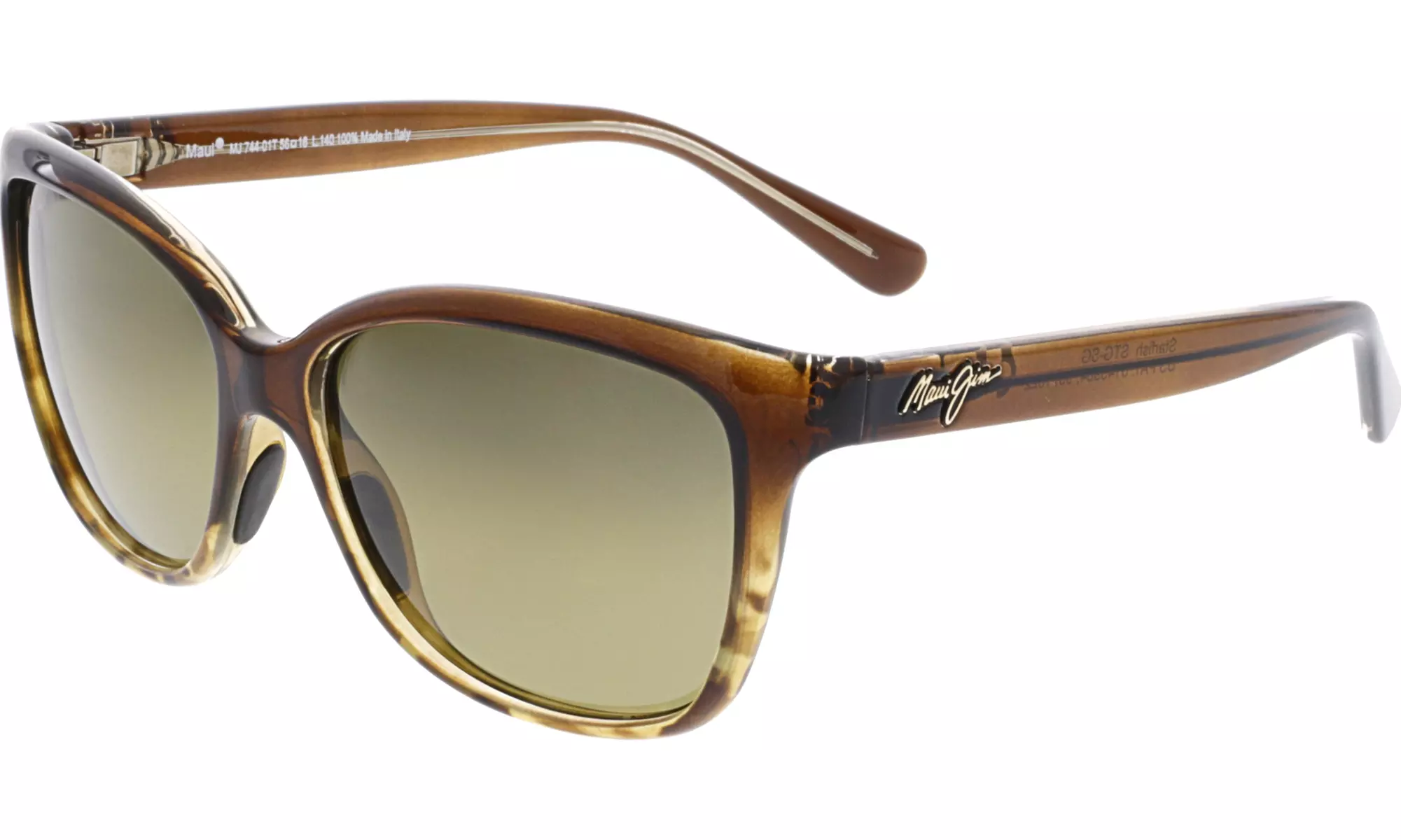 Maui Jim Women's Polarized Starfish HS744-01T Brown Square Sunglasses - Primary Image