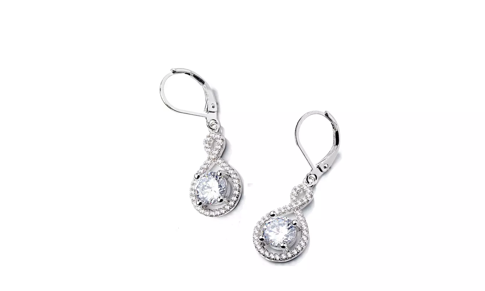 18K Gold Plated Infinity Leverback earrings