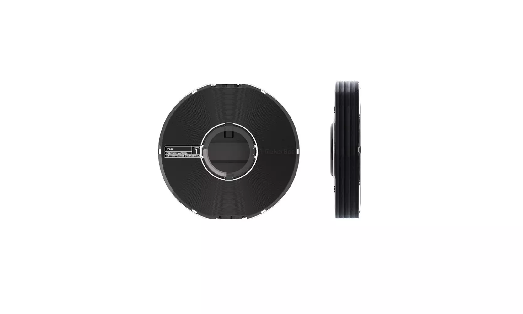 MakerBot PLA Filament Spool for Method 3D Printer (True Black, 0.75kg/1.65lb) - Primary Image