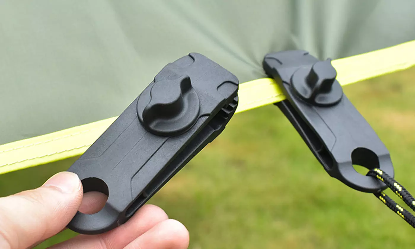 10X Reusable Tent Tarp Tarpaulin Clips Clamp Buckle Heavy Duty Camping Tool