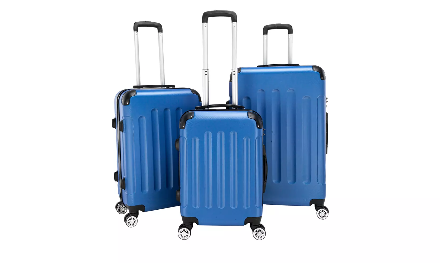 3-in-1 Spinner Wheel Luggage  Set, Blue - Primary Image